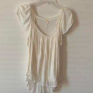 Free People ivory gauzy  Women's Top XS ( 36” bust) nwot